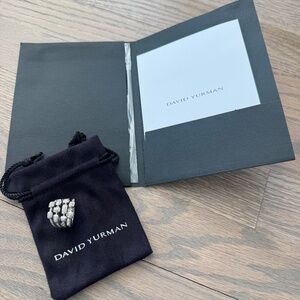 AUTHENTIC David Yurman Confetti ring in sterling silver with diamonds size 7